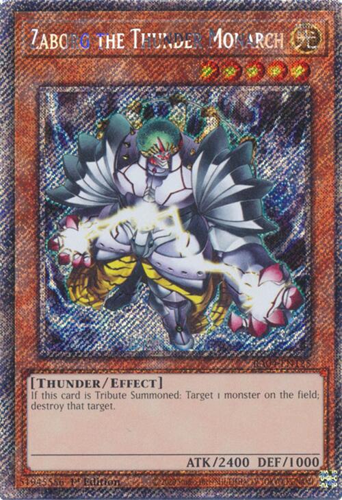 Zaborg the Thunder Monarch [RA04-EN125] Platinum Secret Rare | Mega City Incorporated