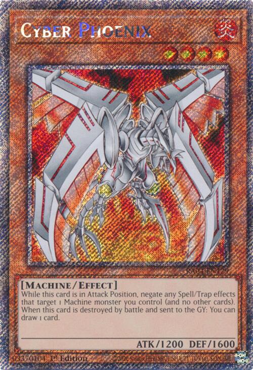 Cyber Phoenix [RA04-EN129] Platinum Secret Rare | Mega City Incorporated