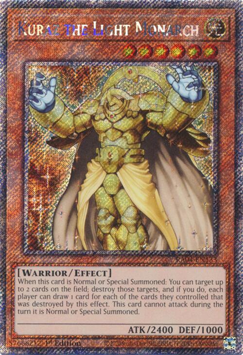 Kuraz the Light Monarch [RA04-EN133] Platinum Secret Rare | Mega City Incorporated