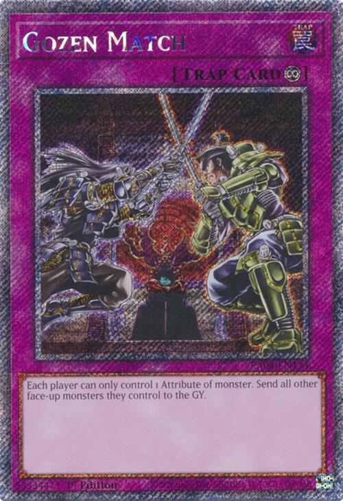 Gozen Match [RA04-EN134] Platinum Secret Rare | Mega City Incorporated