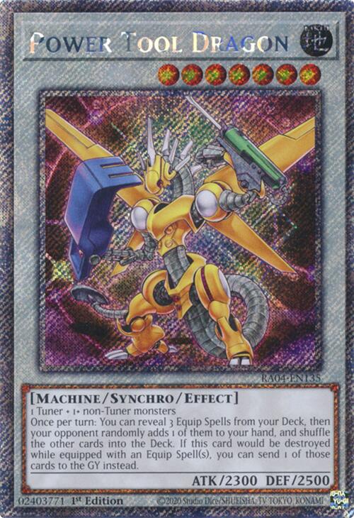 Power Tool Dragon [RA04-EN135] Platinum Secret Rare | Mega City Incorporated