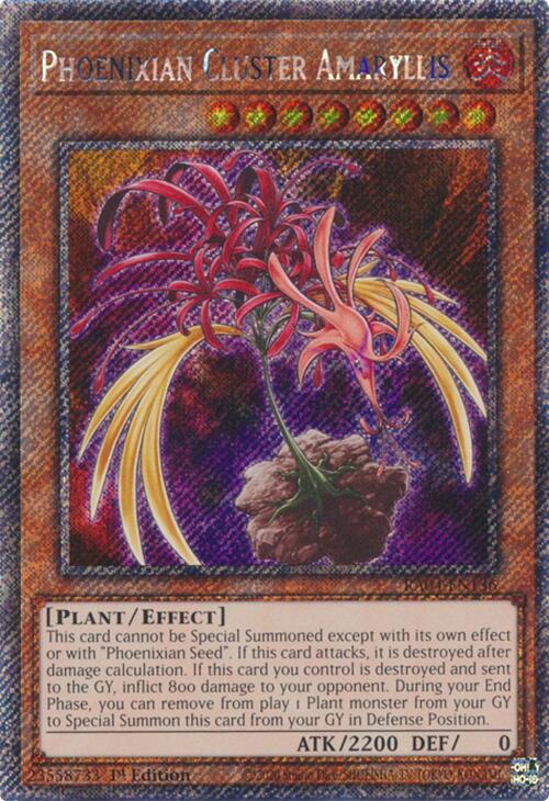 Phoenixian Cluster Amaryllis [RA04-EN136] Platinum Secret Rare | Mega City Incorporated