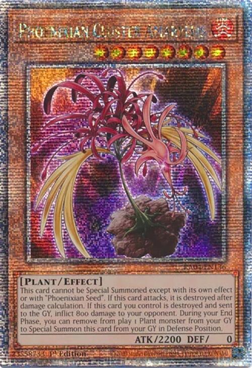 Phoenixian Cluster Amaryllis [RA04-EN136] Quarter Century Secret Rare | Mega City Incorporated