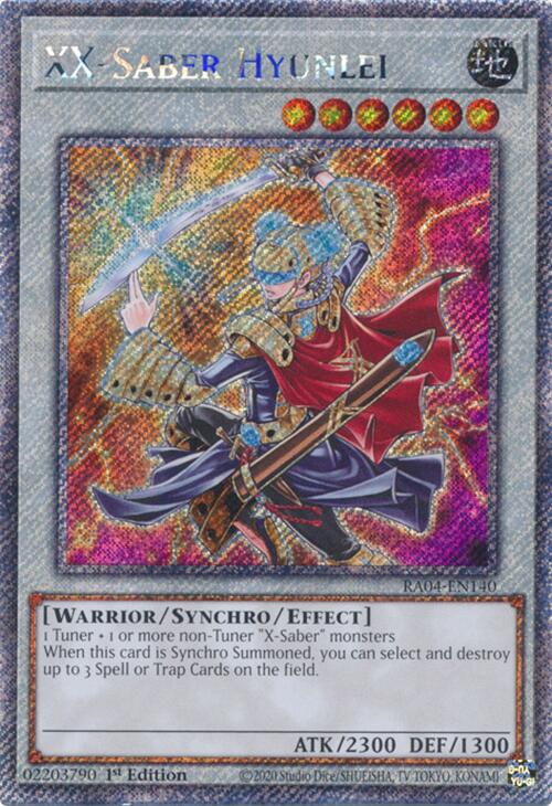 XX-Saber Hyunlei [RA04-EN140] Platinum Secret Rare | Mega City Incorporated