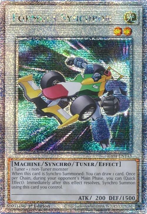 Formula Synchron [RA04-EN143] Quarter Century Secret Rare | Mega City Incorporated