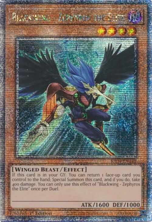 Blackwing - Zephyros the Elite [RA04-EN145] Quarter Century Secret Rare | Mega City Incorporated