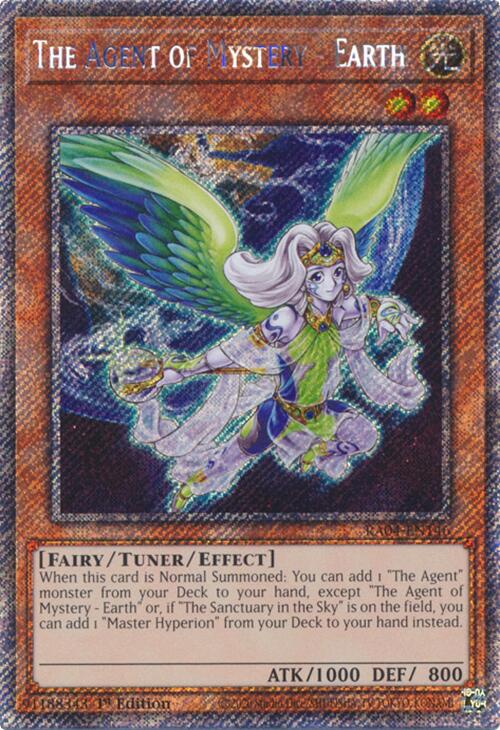 The Agent of Mystery - Earth [RA04-EN146] Platinum Secret Rare | Mega City Incorporated