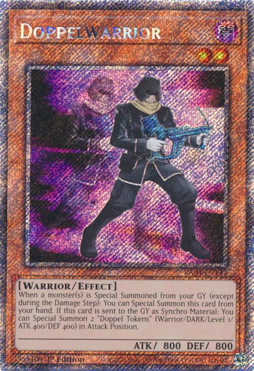 Doppelwarrior [RA04-EN147] Platinum Secret Rare | Mega City Incorporated