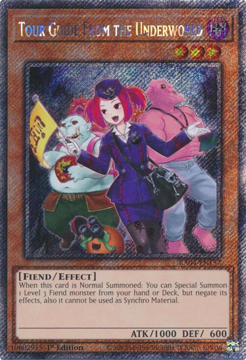Tour Guide from the Underworld (Alternate Art) [RA04-EN157] Platinum Secret Rare | Mega City Incorporated