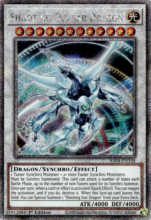 Shooting Quasar Dragon [RA04-EN158] Platinum Secret Rare | Mega City Incorporated