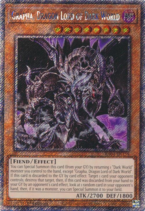 Grapha, Dragon Lord of Dark World [RA04-EN159] Platinum Secret Rare | Mega City Incorporated