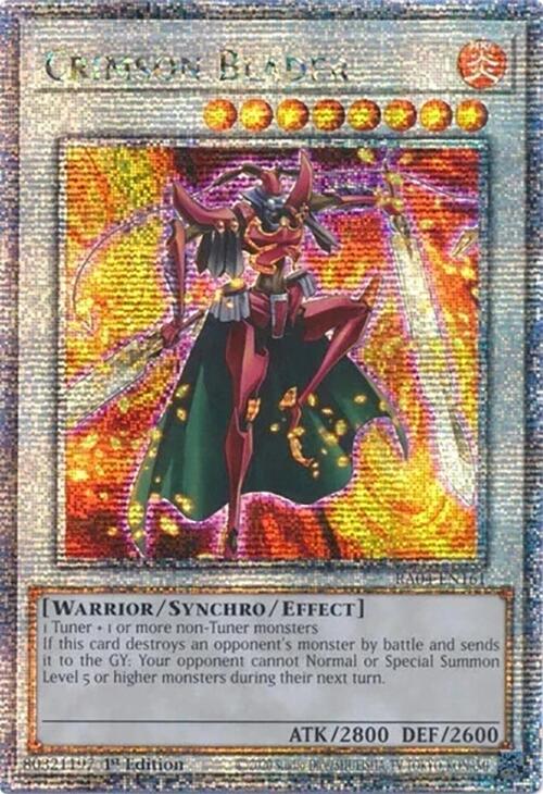 Crimson Blader [RA04-EN161] Quarter Century Secret Rare | Mega City Incorporated