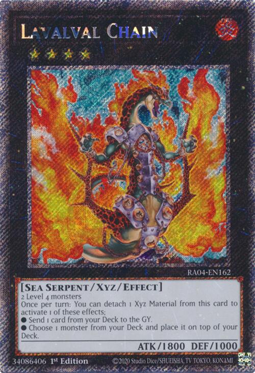 Lavalval Chain [RA04-EN162] Platinum Secret Rare | Mega City Incorporated