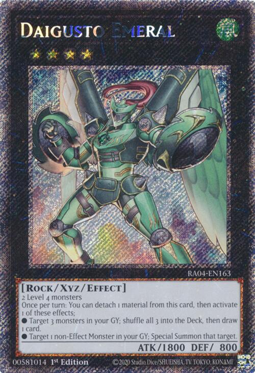 Daigusto Emeral [RA04-EN163] Platinum Secret Rare | Mega City Incorporated