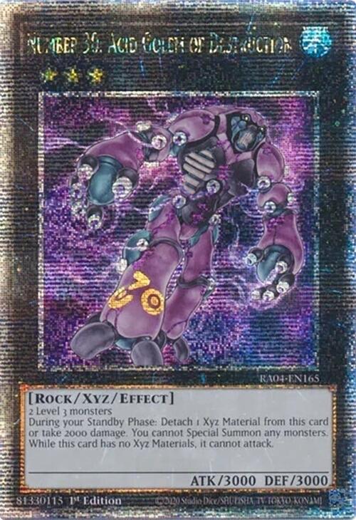 Number 30: Acid Golem of Destruction [RA04-EN165] Quarter Century Secret Rare | Mega City Incorporated