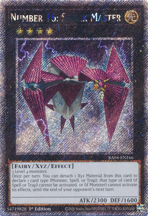 Number 16: Shock Master [RA04-EN166] Platinum Secret Rare | Mega City Incorporated