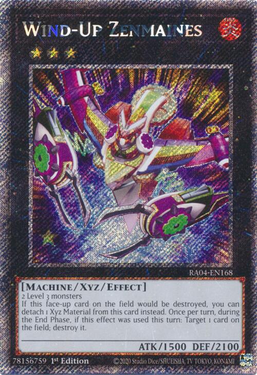 Wind-Up Zenmaines [RA04-EN168] Platinum Secret Rare | Mega City Incorporated