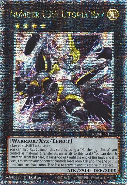 Number C39: Utopia Ray [RA04-EN174] Quarter Century Secret Rare | Mega City Incorporated
