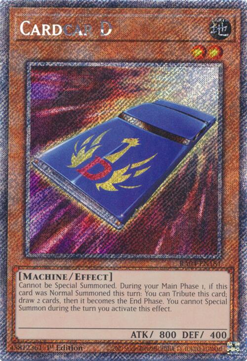 Cardcar D [RA04-EN181] Platinum Secret Rare | Mega City Incorporated