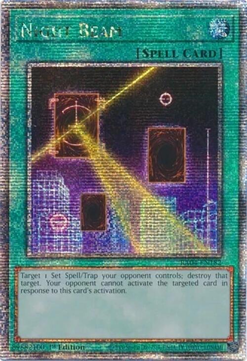 Night Beam [RA04-EN182] Quarter Century Secret Rare | Mega City Incorporated