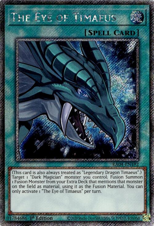 The Eye of Timaeus [RA04-EN192] Platinum Secret Rare | Mega City Incorporated