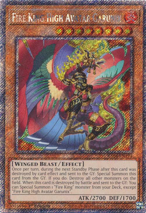Fire King High Avatar Garunix [RA04-EN194] Platinum Secret Rare | Mega City Incorporated