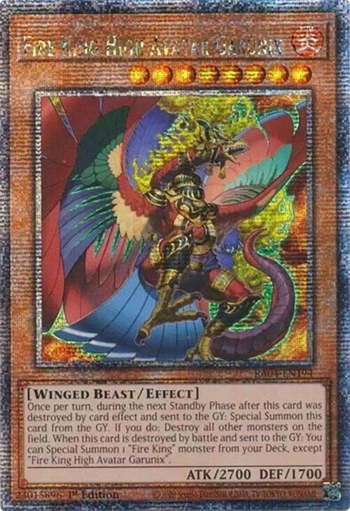 Fire King High Avatar Garunix [RA04-EN194] Quarter Century Secret Rare | Mega City Incorporated