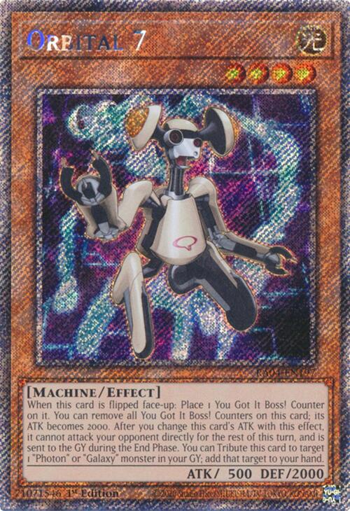 Orbital 7 [RA04-EN197] Platinum Secret Rare | Mega City Incorporated