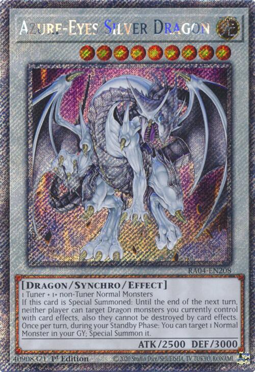Azure-Eyes Silver Dragon [RA04-EN208] Platinum Secret Rare | Mega City Incorporated