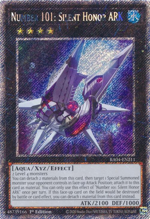 Number 101: Silent Honor ARK [RA04-EN211] Platinum Secret Rare | Mega City Incorporated