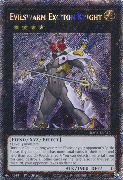 Evilswarm Exciton Knight [RA04-EN212] Platinum Secret Rare | Mega City Incorporated