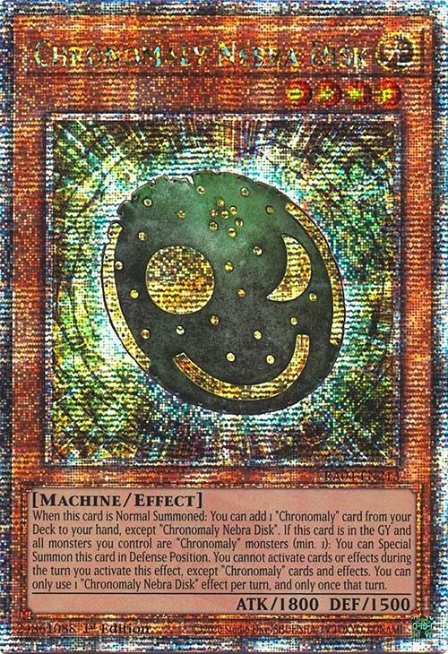 Chronomaly Nebra Disk [RA04-EN213] Quarter Century Secret Rare | Mega City Incorporated