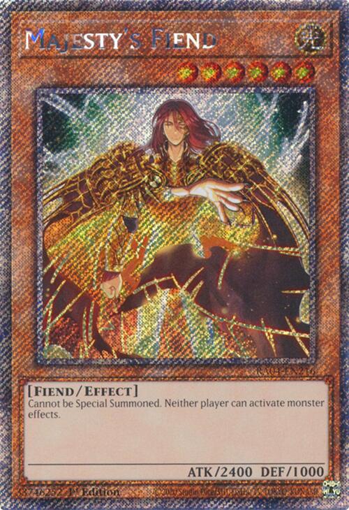 Majesty's Fiend [RA04-EN216] Platinum Secret Rare | Mega City Incorporated