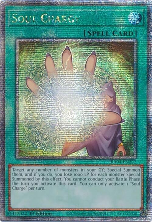 Soul Charge [RA04-EN222] Quarter Century Secret Rare | Mega City Incorporated