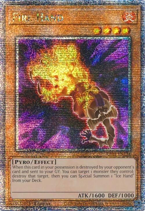 Fire Hand [RA04-EN224] Quarter Century Secret Rare | Mega City Incorporated
