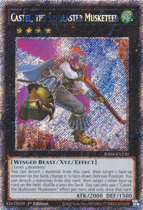 Castel, the Skyblaster Musketeer [RA04-EN230] Platinum Secret Rare | Mega City Incorporated