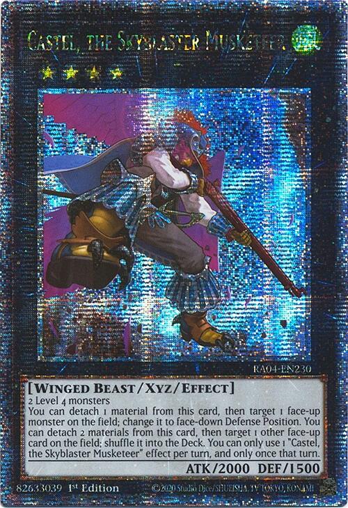 Castel, the Skyblaster Musketeer [RA04-EN230] Quarter Century Secret Rare | Mega City Incorporated
