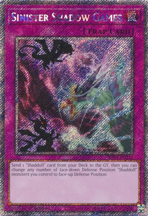 Sinister Shadow Games [RA04-EN232] Platinum Secret Rare | Mega City Incorporated