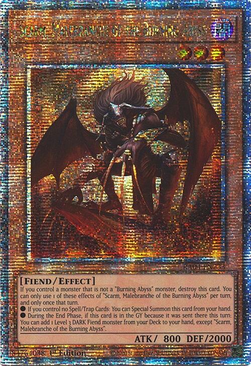 Scarm, Malebranche of the Burning Abyss [RA04-EN233] Quarter Century Secret Rare | Mega City Incorporated