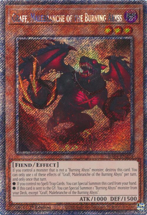 Graff, Malebranche of the Burning Abyss [RA04-EN234] Platinum Secret Rare | Mega City Incorporated