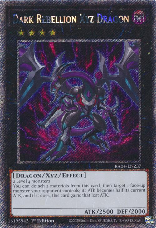 Dark Rebellion Xyz Dragon [RA04-EN237] Platinum Secret Rare | Mega City Incorporated