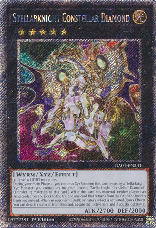 Stellarknight Constellar Diamond [RA04-EN241] Platinum Secret Rare | Mega City Incorporated