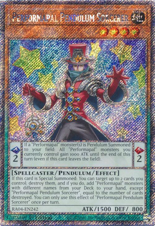 Performapal Pendulum Sorcerer [RA04-EN242] Platinum Secret Rare | Mega City Incorporated