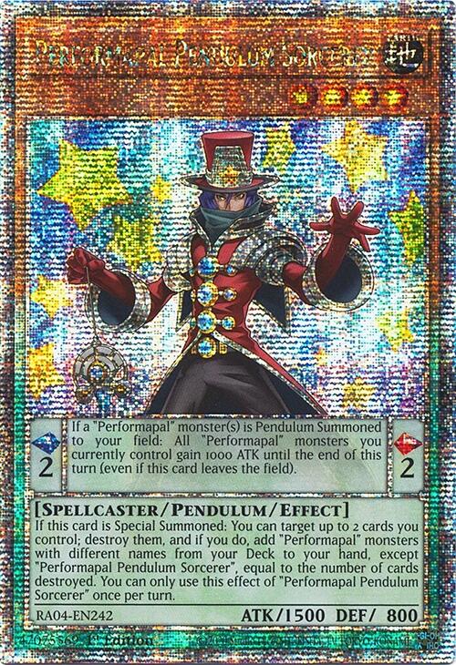 Performapal Pendulum Sorcerer [RA04-EN242] Quarter Century Secret Rare | Mega City Incorporated