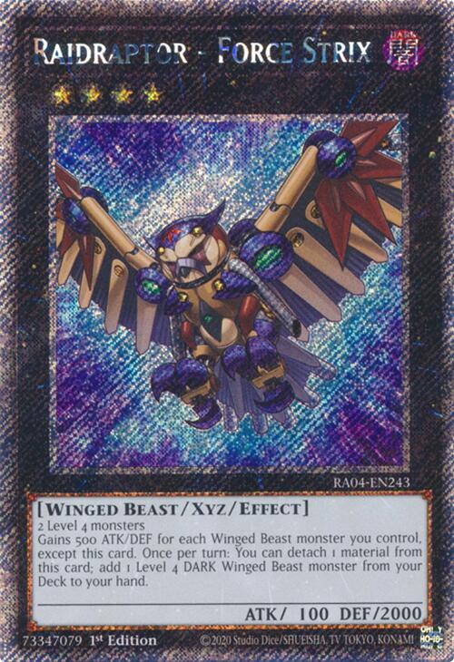 Raidraptor - Force Strix [RA04-EN243] Platinum Secret Rare | Mega City Incorporated
