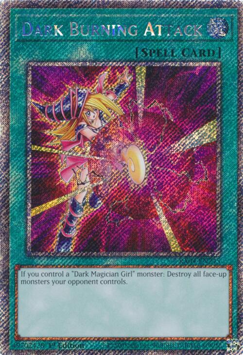 Dark Burning Attack [RA04-EN245] Platinum Secret Rare | Mega City Incorporated