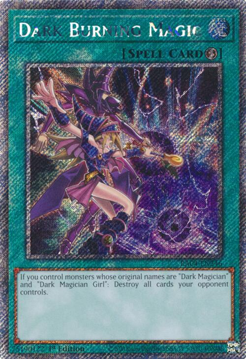 Dark Burning Magic [RA04-EN246] Platinum Secret Rare | Mega City Incorporated