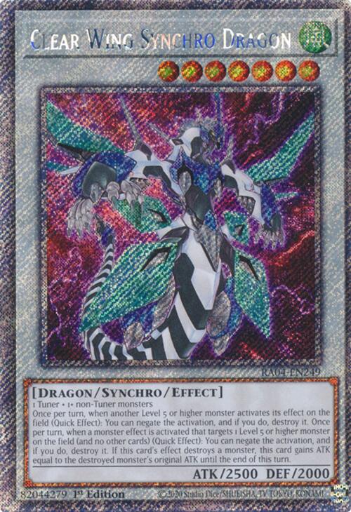 Clear Wing Synchro Dragon [RA04-EN249] Platinum Secret Rare | Mega City Incorporated