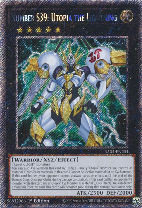 Number S39: Utopia the Lightning [RA04-EN251] Platinum Secret Rare | Mega City Incorporated