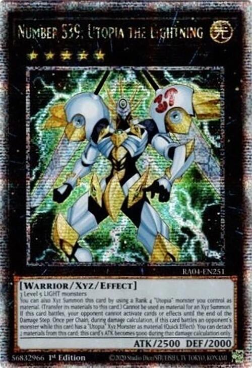Number S39: Utopia the Lightning [RA04-EN251] Quarter Century Secret Rare | Mega City Incorporated
